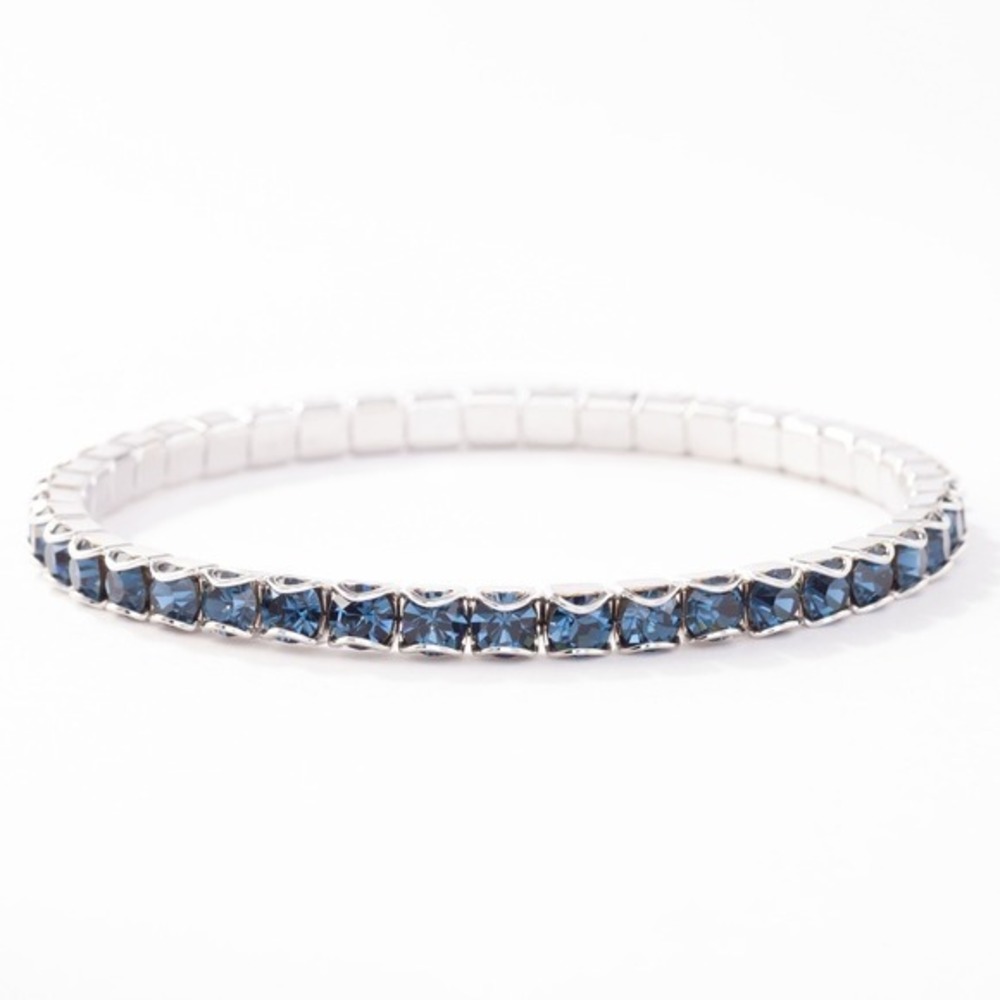 Touchstone Crystal‎ December Birthstone Stretch Bracelet Montana Blue Crystal